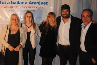 La familia Tamburini presente. Don Chiche fue uno de los socios que participó de la fundación de Aranjuez. No faltaron a la cita: Liliana, Patricia y Eduardo (hijos), y Antonella (nieta).