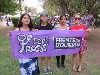 Cecilia, Julia, Andrea, Viviana, Solange y Daiana forman Pan y Rosas. Muchas de ellas son militantes del Frente de Izquierda PTS.